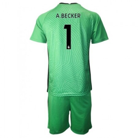Liverpool A.Becker 1 Keeper Barn Tredjedraktsett 2020-2021 Kortermet (+ Korte bukser)